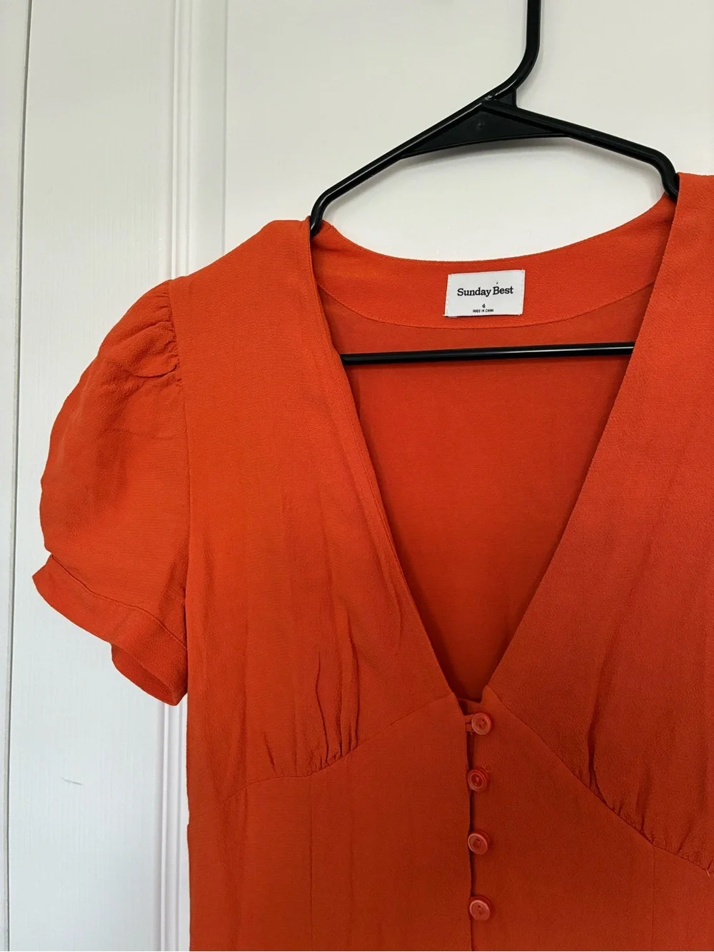 Aritzia Sunday Best Button Short Sleeve Dress - Picture 2 of 2